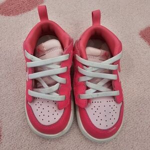 Jordan Kids Hot Pink and Light Pink Low-Top Sneakers
